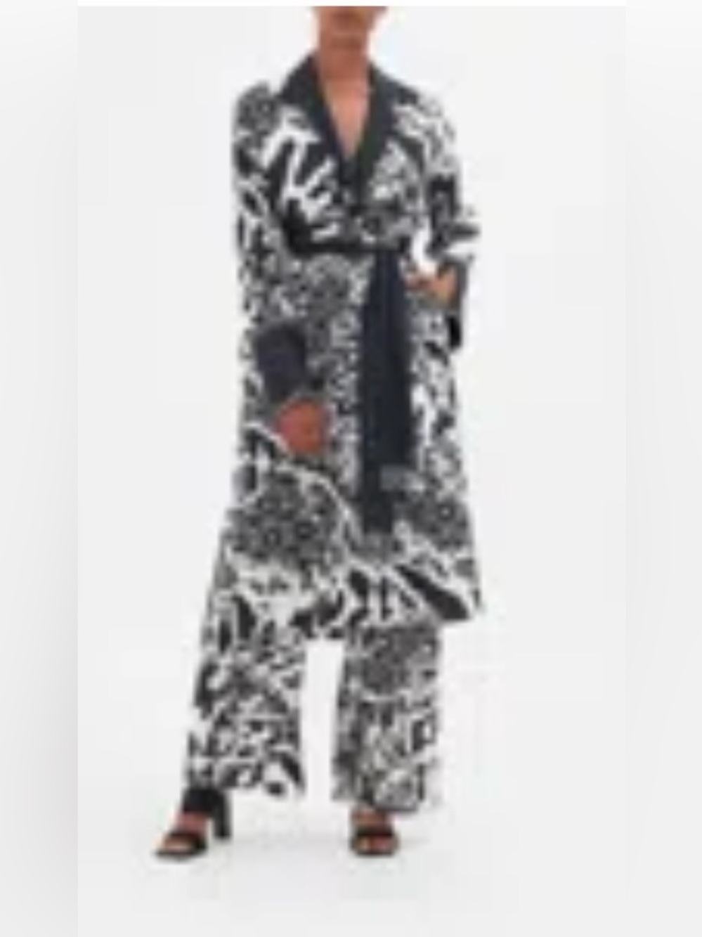 CAMILLA Embellished printed silk crepe de chine coat - Picture 5 of 5